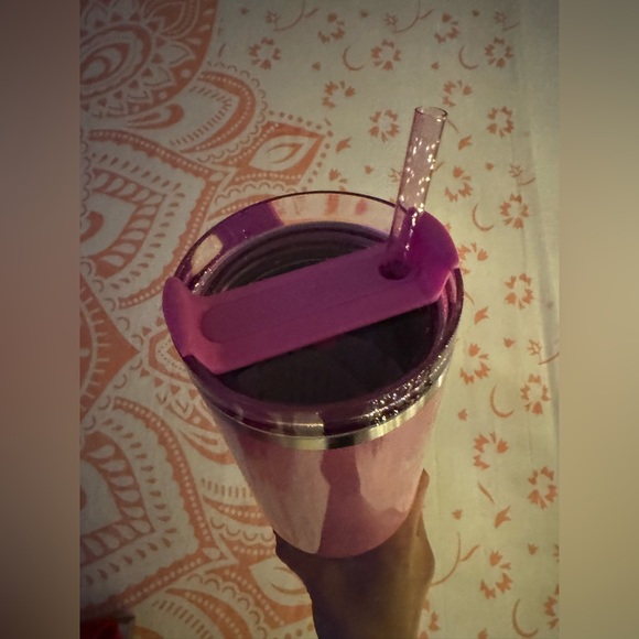 NWT! STARBUCKS X STANLEY pink shimmer/glitter 40 oz tumbler/cup - Picture 3 of 4